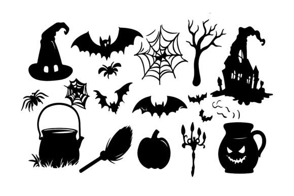Download Spooky Silhouette Vector Element Set - Spooky Collection