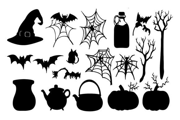 Download Spooky Silhouette Vector Element Set - Spooky Collection