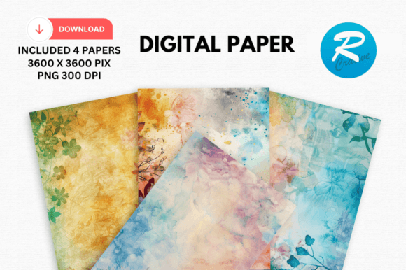 Download Watercolor Bohemian Digital Paper Patter - Premium Resources