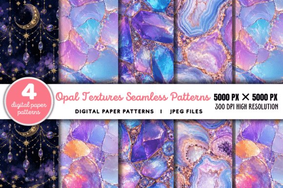 Download Opal Textures Digital Paper Pattern - Textures Collection