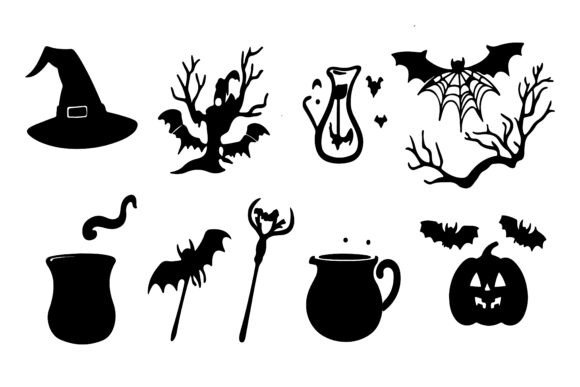 Download Spooky Silhouette Vector Element Set - Spooky Collection