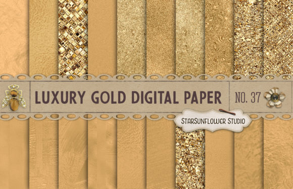Download Luxury Metallic Gold Digital Textures - Textures Collection