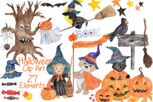 Download Halloween Clipart,Watercolor Pumpkin Clipart, Jack O Lanterns, Trick or Treat.Candy Corn, Fall Decor - Premium Resources