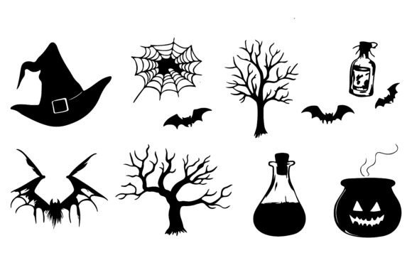 Download Spooky Silhouette Vector Element Set - Spooky Collection