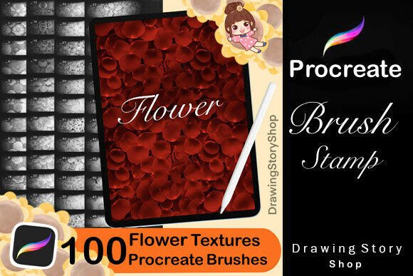Download 100 Procreate Flower Textures Brushes - Textures Collection