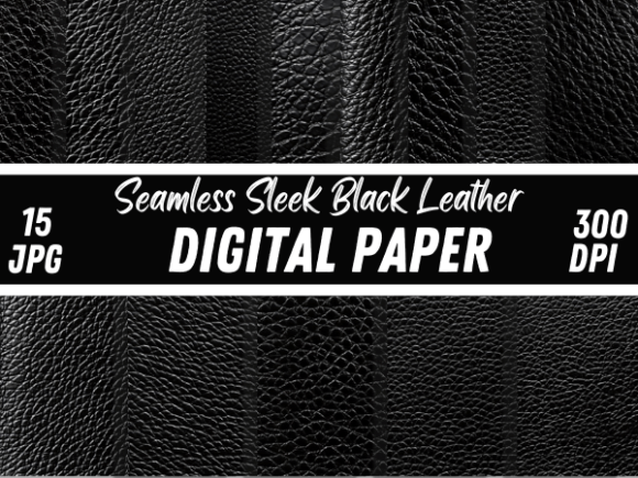 Download Sleek Black Plain Leather Textures Paper - Textures Collection