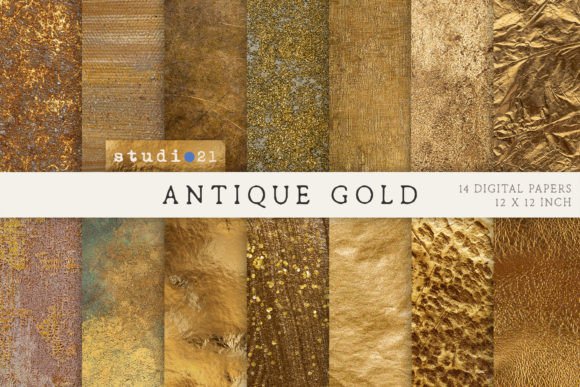 Download Antique Gold Digital Textures, Aged Gold - Textures Collection