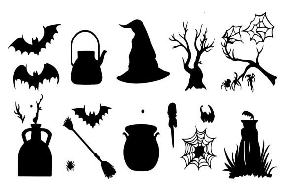 Download Spooky Silhouette Vector Element Set - Spooky Collection